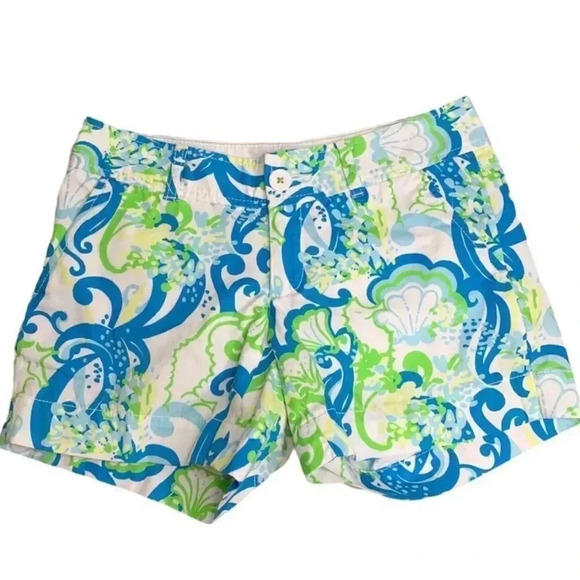 Lilly Pulitzer Crystal Coast Callahan Dressy Festival shorts Sz 00 - Picture 5 of 10